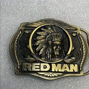 Vintage 1988 Limited Edition Redman Chewing Tobacco Belt Buckle Made in USA